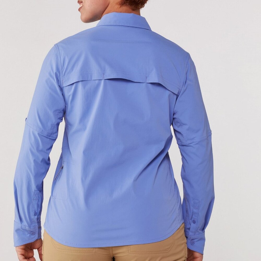 NEW REI Sahara Long-Sleeve Shirt NWT M Purple Hiking Trail Vented UPF 50 - Picture 2 of 15